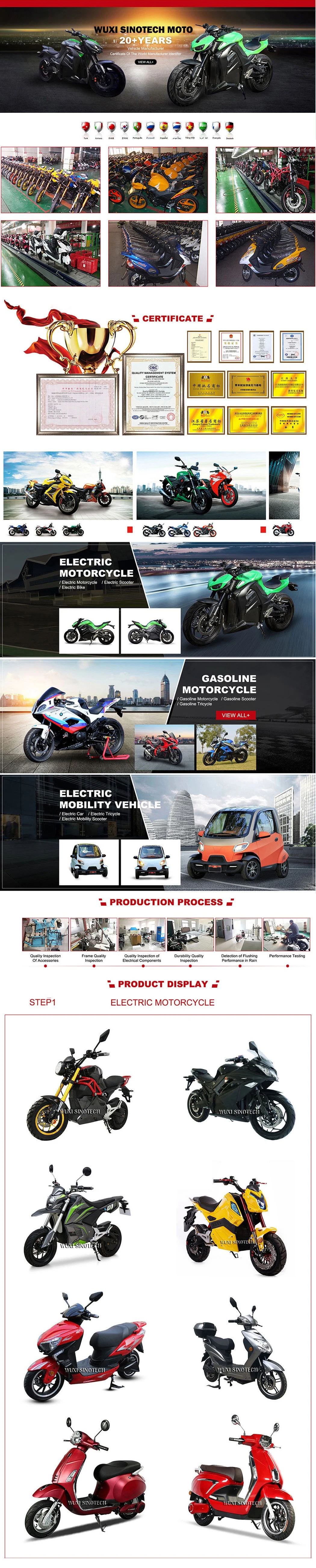 Cheapest Futuristic Design Big Power 3000W Racing Motorcycle 2000W Electric Motorcycle for Delivery