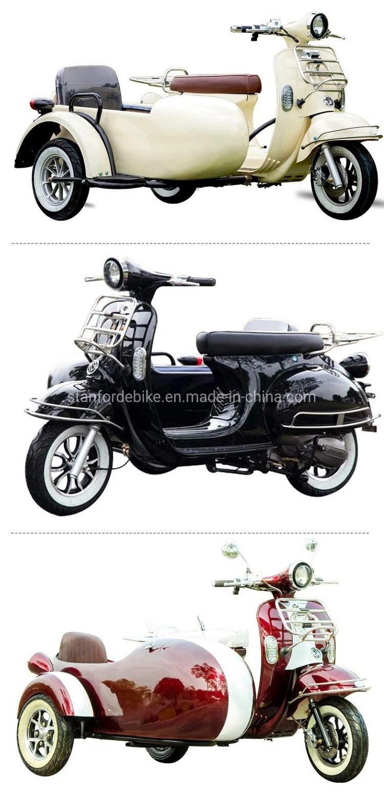 3 Wheels Vespa Electric Motorcycles Tricycle Trike Scooter for Adults