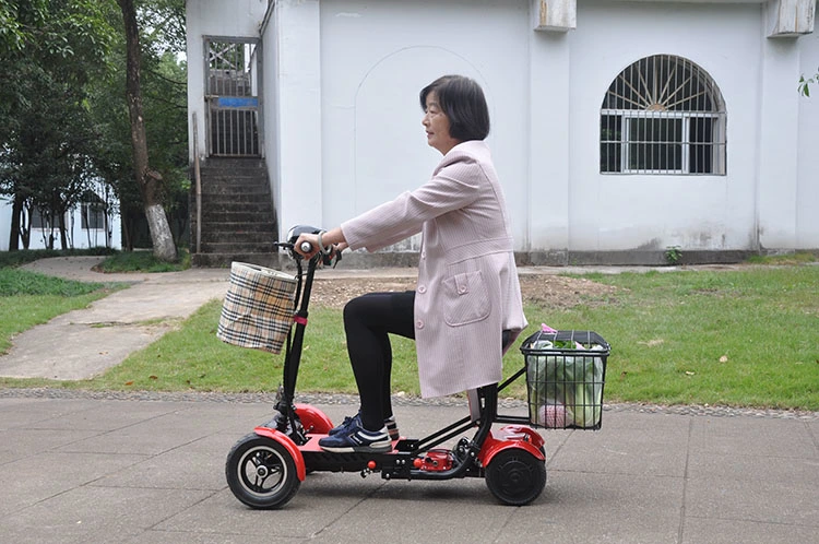 Adult Folding 4 Three Wheels Disabled Handicapped Trike Electric Mobility Scooter