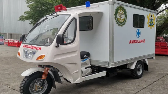 Ambulanza triciclo per passeggeri ospedalieri, ambulanza triciclo per moto a 3 ruote